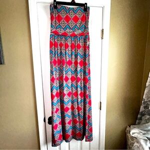 Colorful Geometric Maxi Dress